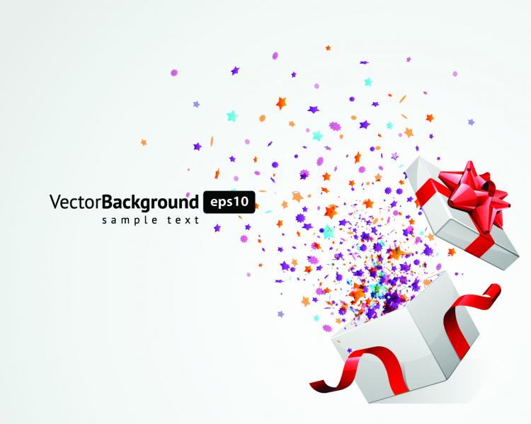 free vector Festive christmas gift background vector